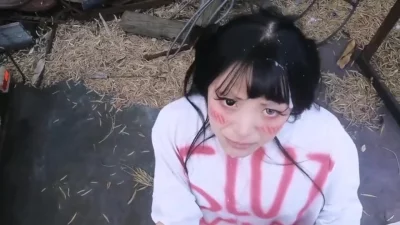 被老外调教成农场公用母狗（进群有偿约炮